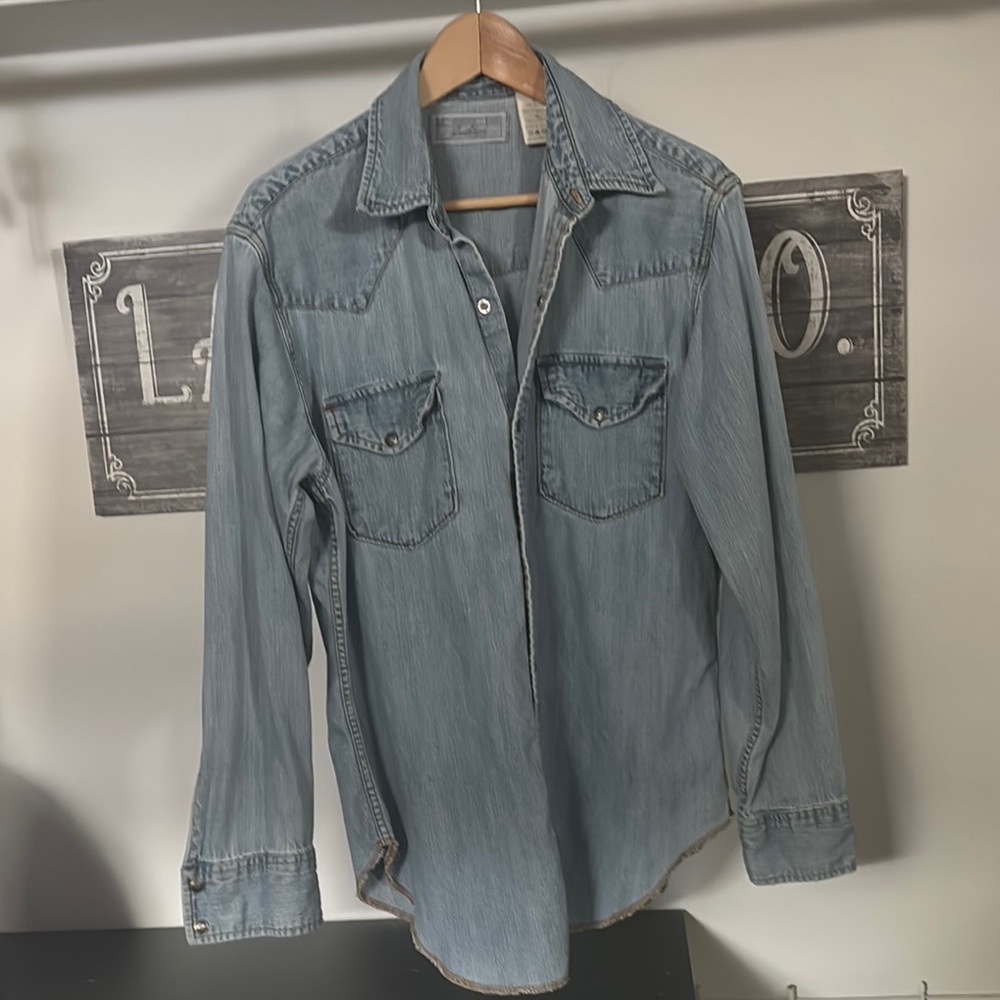 Denim Button-Up Shirt